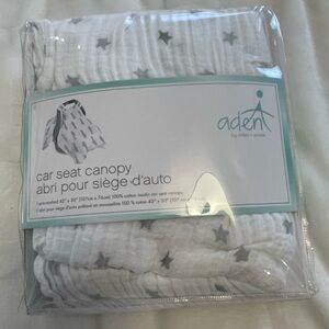 Aden Car Seat Canopy with Gray Stars